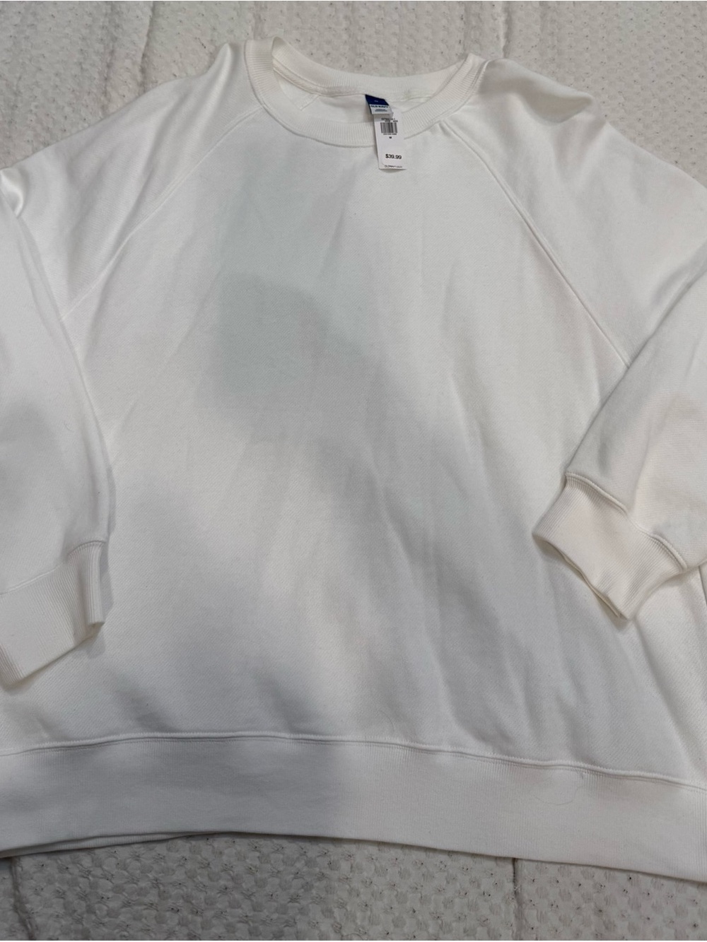 Old Navy White Women's Crewneck Sweatshirt Size Medium NWT